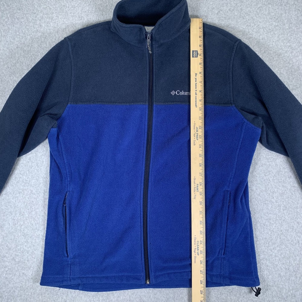 Columbia Fleece Jacket Mens Large Blue Colorblock Full Zip WM3220 Outdoor - Picture 12 of 16